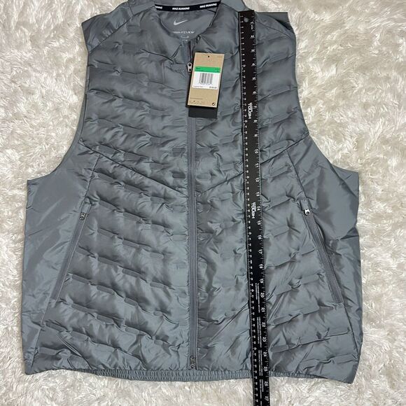 Nike Therma-FIT ADV Repel Down Running Golf Vest Gray Men's Size XL  FB7542-084 - Picture 4 of 6